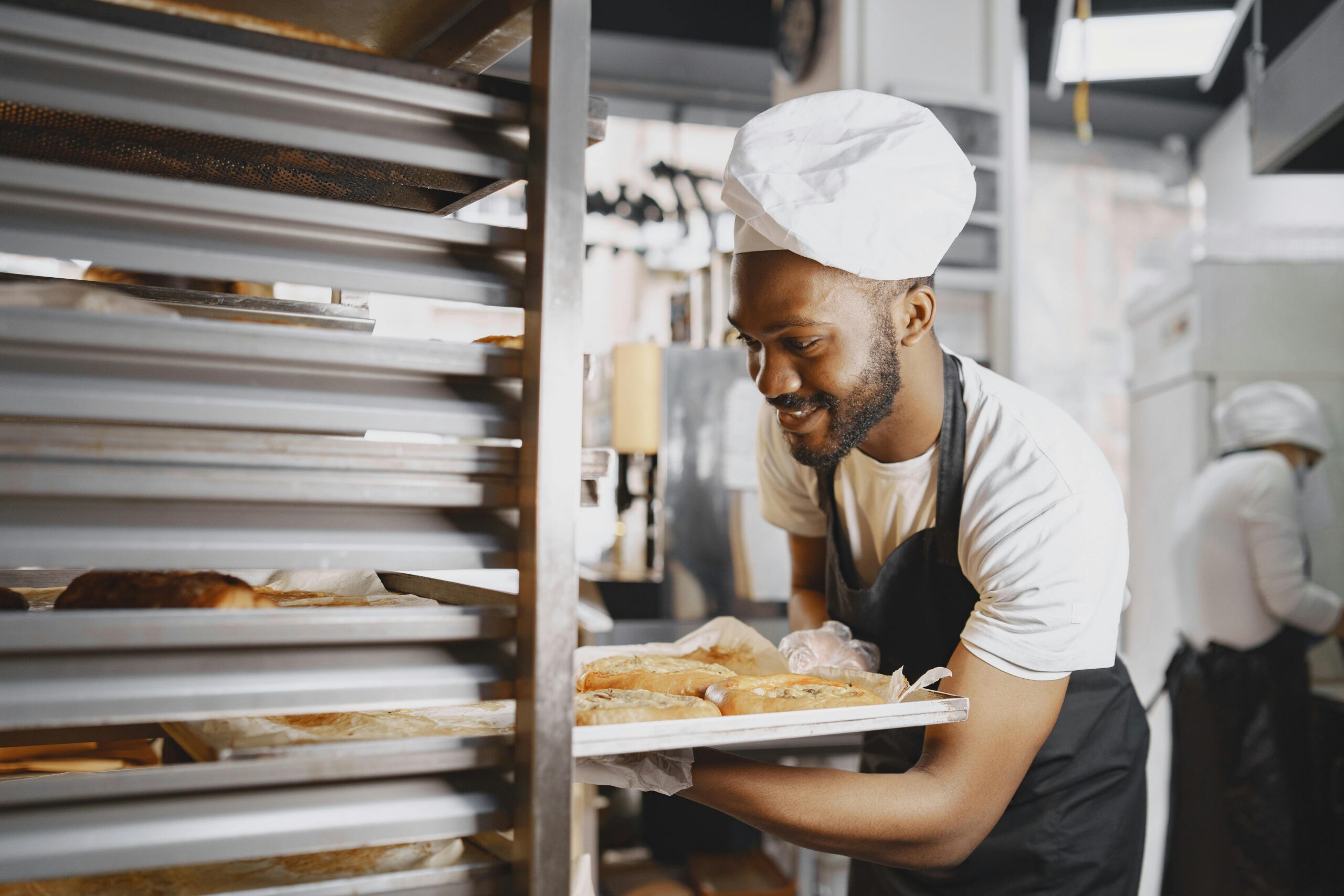 Man working in a bakery